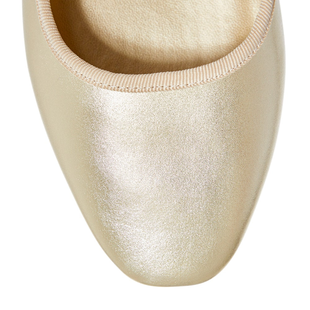 Romy Ballet Flat in Gold Metallic