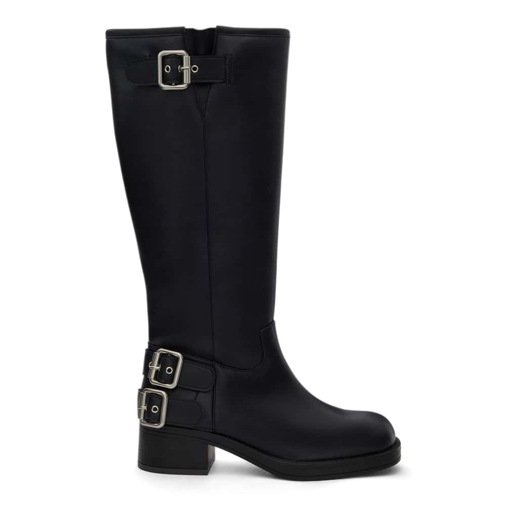 Rova Boot in Black Smooth