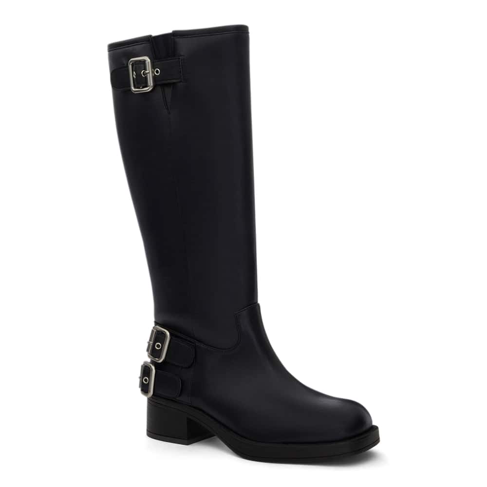 Rova Boot in Black Smooth