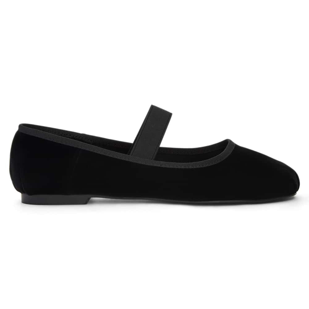 Roxana Ballet Flat in Black Velvet