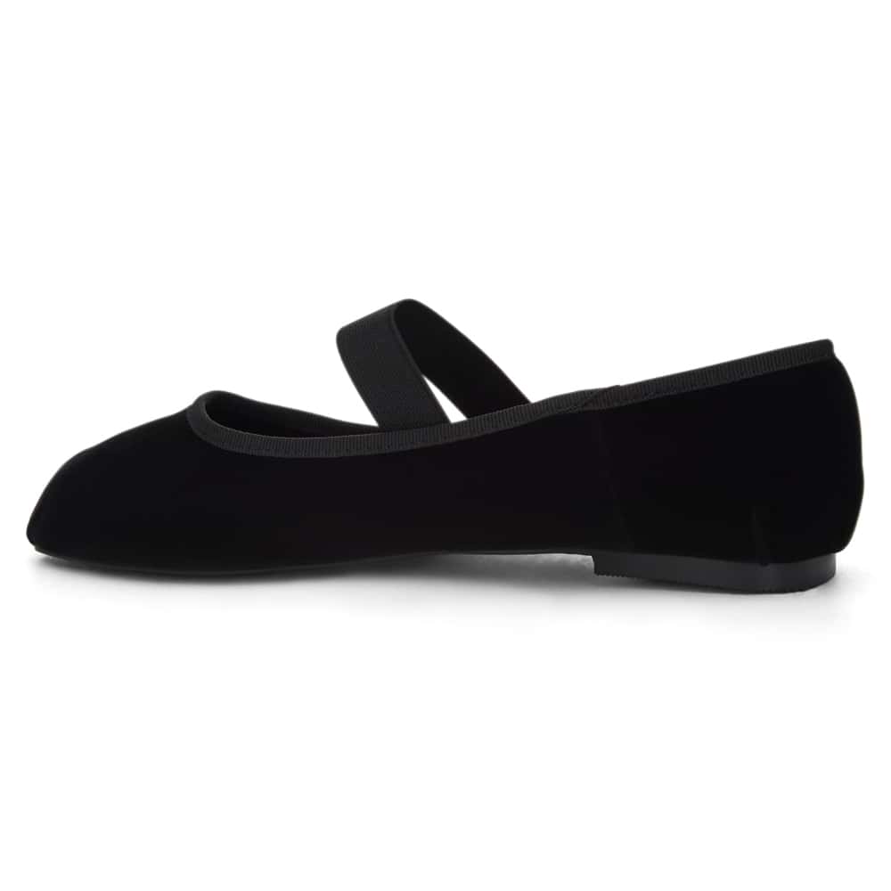 Roxana Ballet Flat in Black Velvet