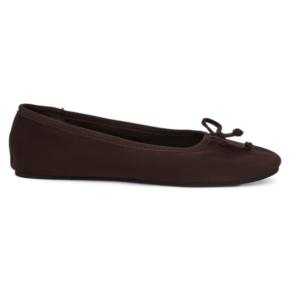Samantha Ballet Flat in Chocolate  Micro
