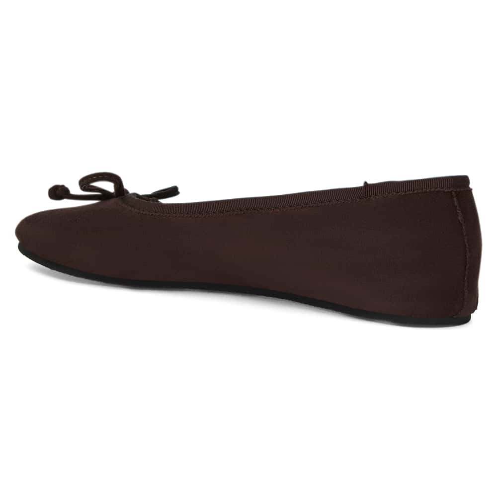 Samantha Ballet Flat in Chocolate  Micro