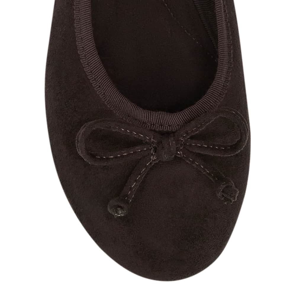 Samantha Ballet Flat in Chocolate  Micro