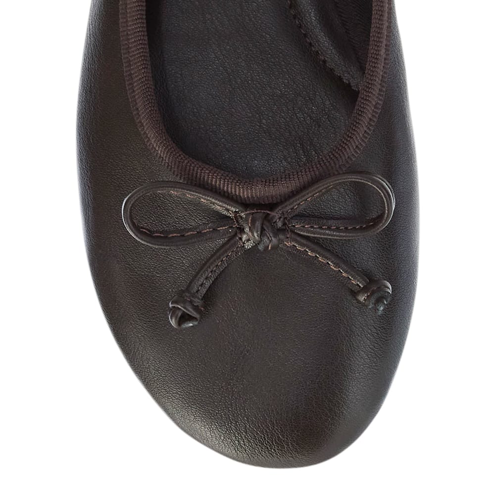 Samantha Ballet Flat in Chocolate Smooth