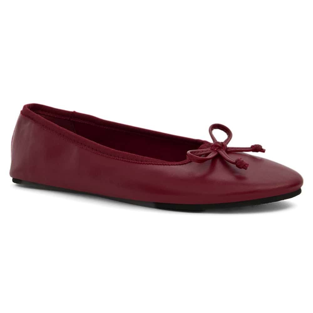 Samantha Ballet Flat in Red Smooth