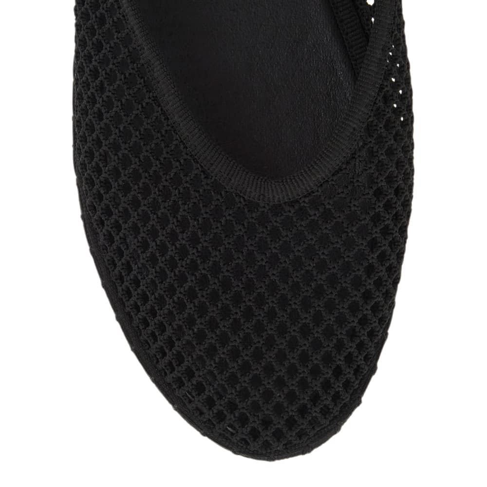 Sandra Flat in Black Mesh