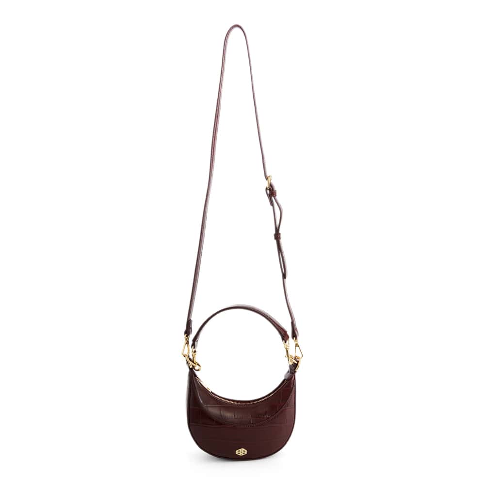 Sherry Handbag in Bordeaux Croc Croc