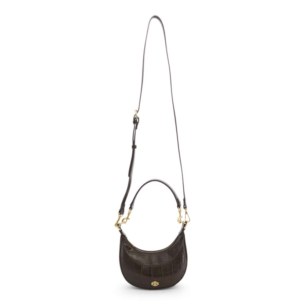 Sherry Handbag in Chocolate Croc Croc