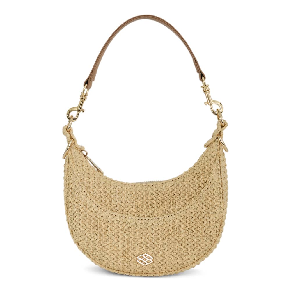 Sherry Handbag in Natural Raffia/tan Raffia