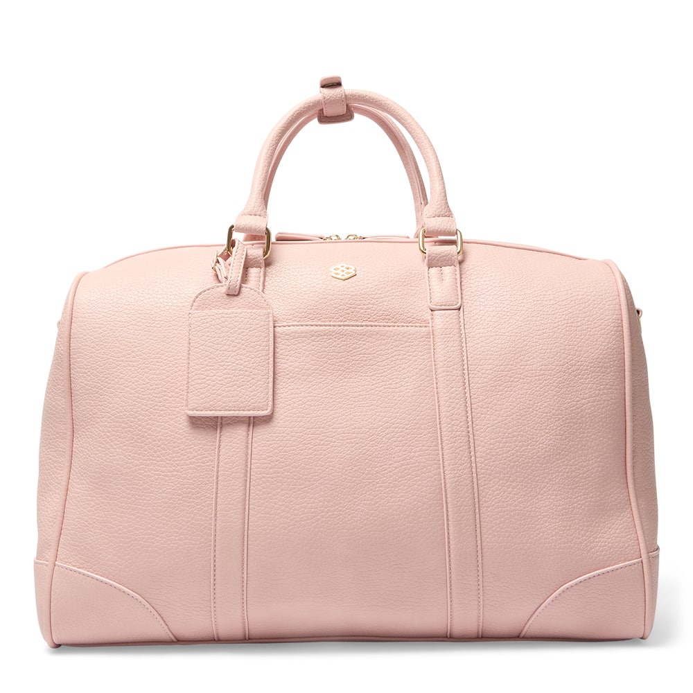 Siesta Overnight Bag in Baby Pink Pebble