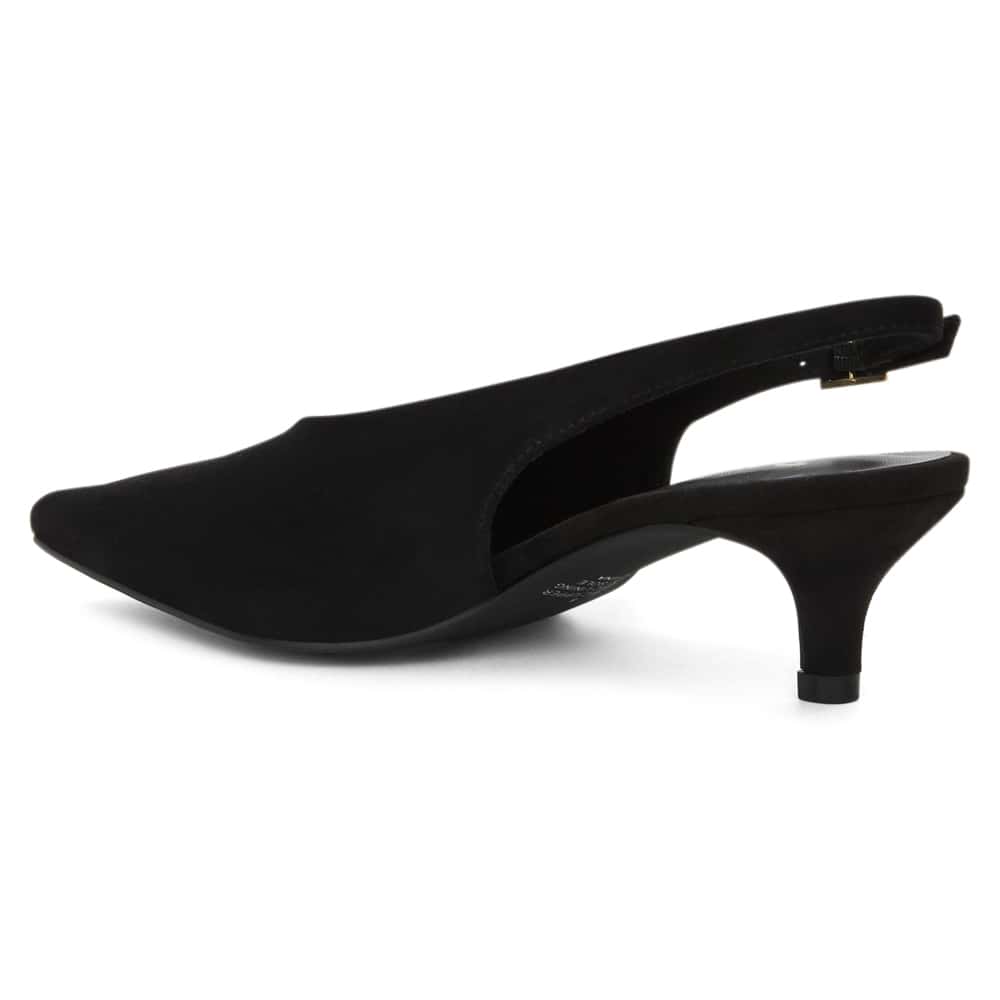 Simone Heel in Black Micro