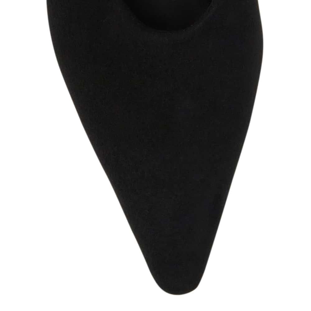 Simone Heel in Black Micro