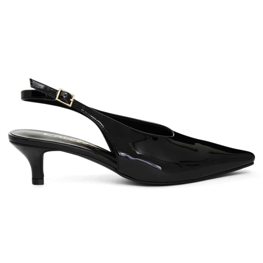 Simone Heel in Black Patent