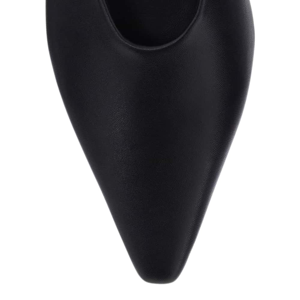 Simone Heel in Black Smooth