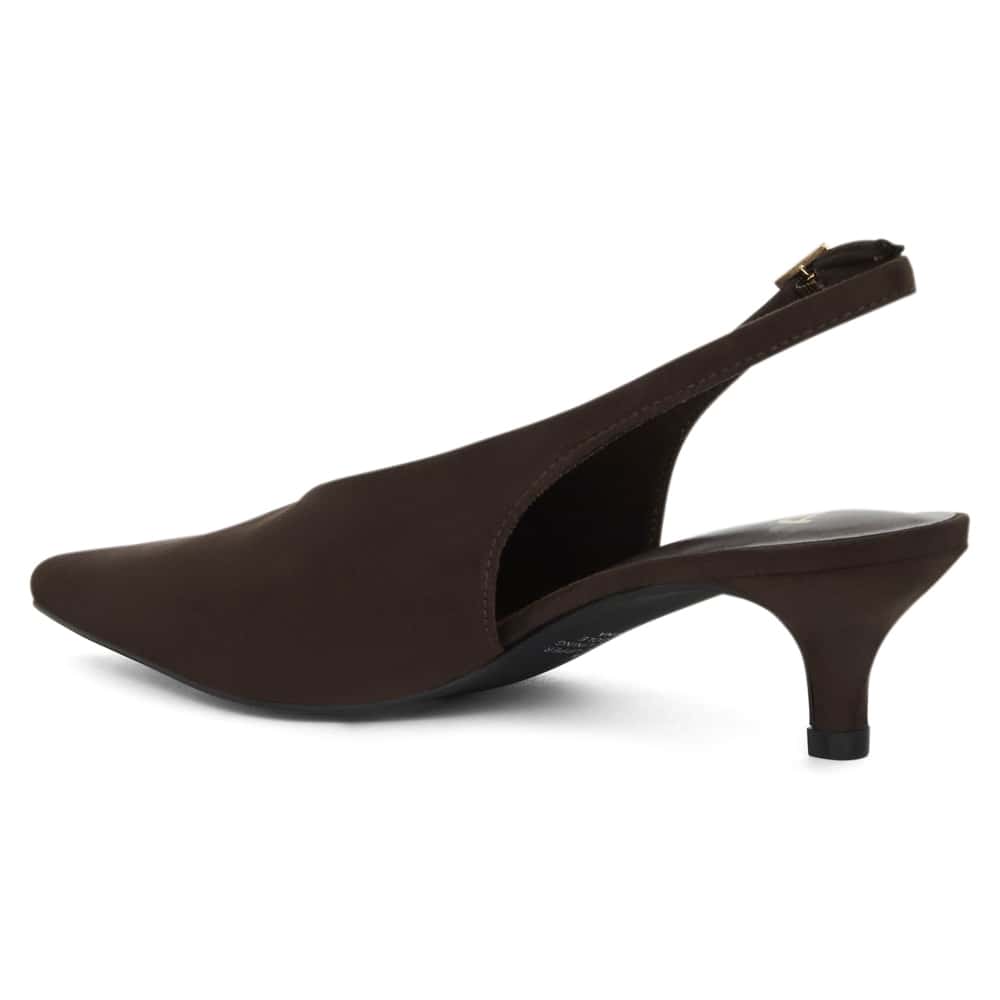 Simone Heel in Chocolate  Micro