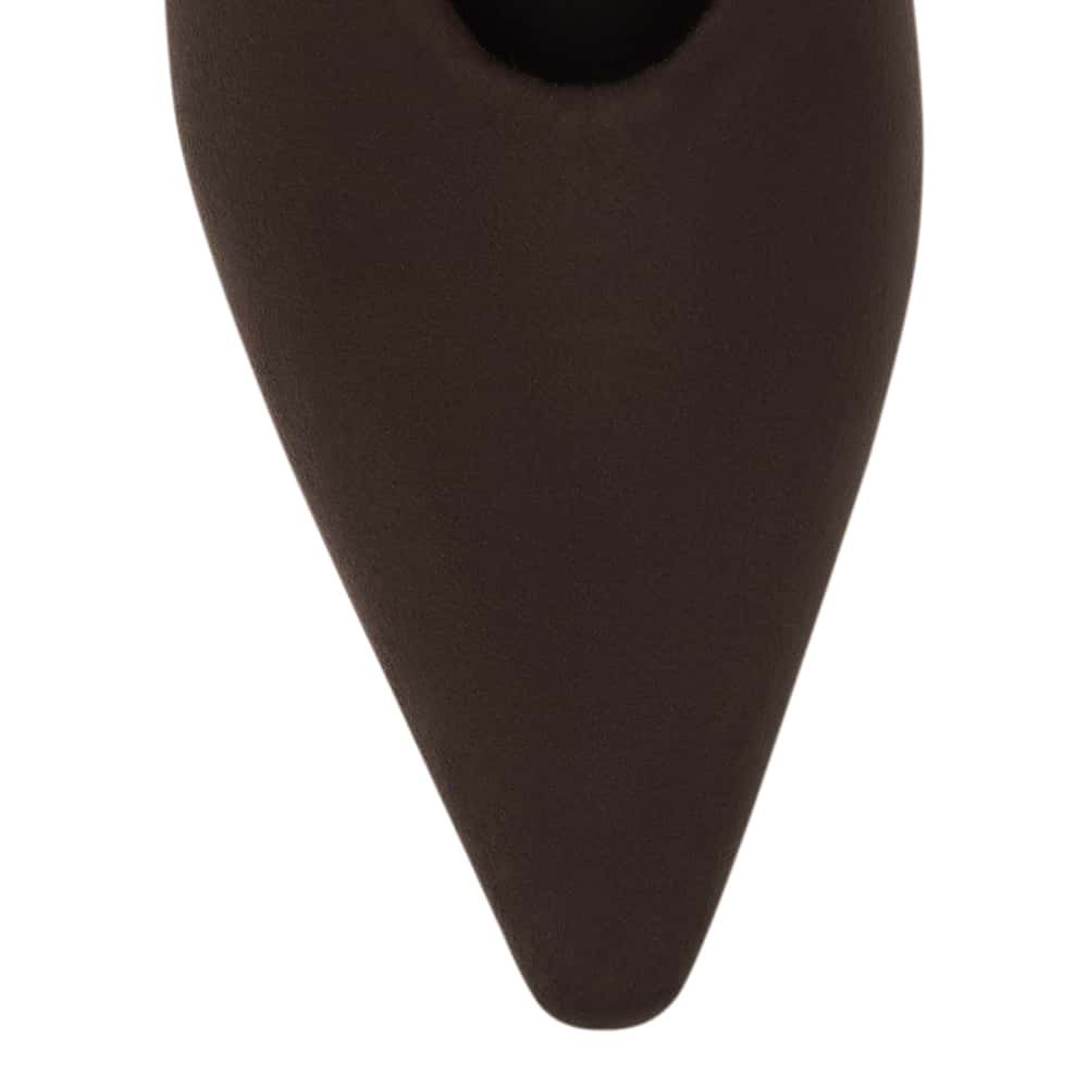 Simone Heel in Chocolate  Micro
