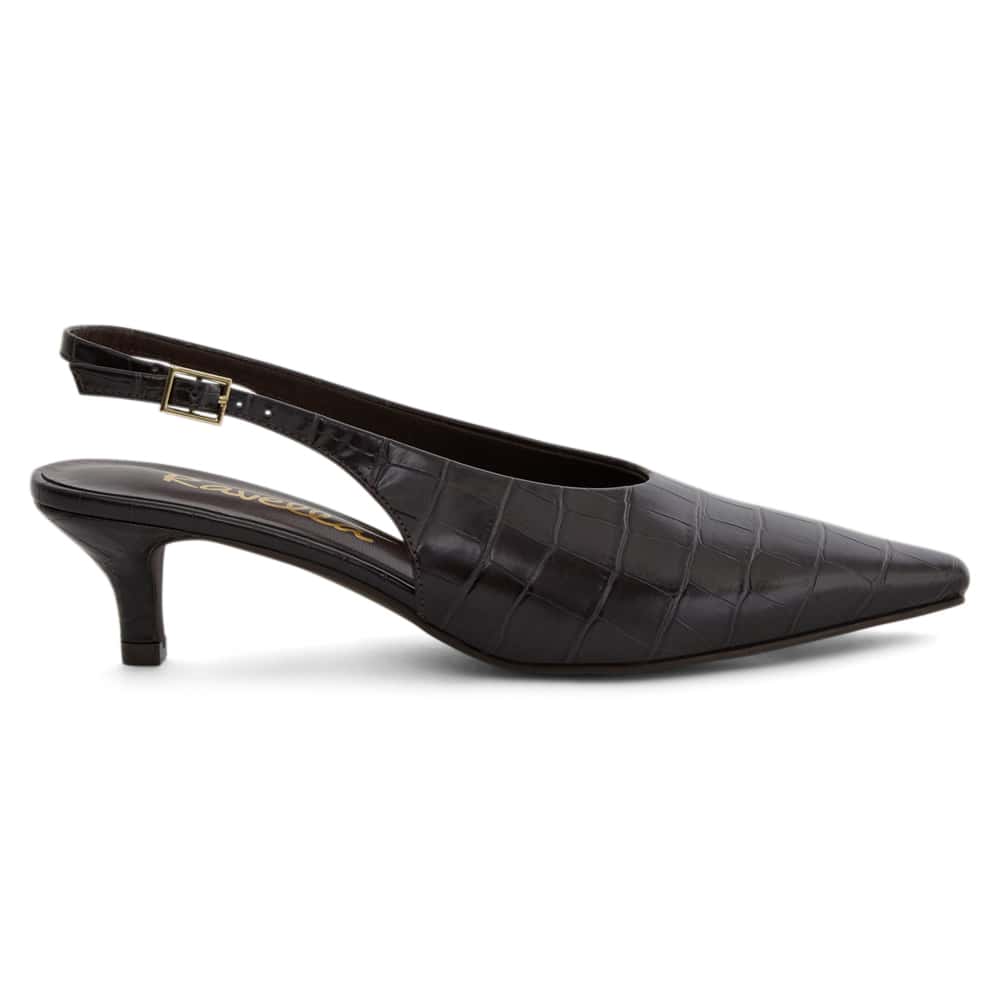Simone Heel in Chocolate Croc Croc