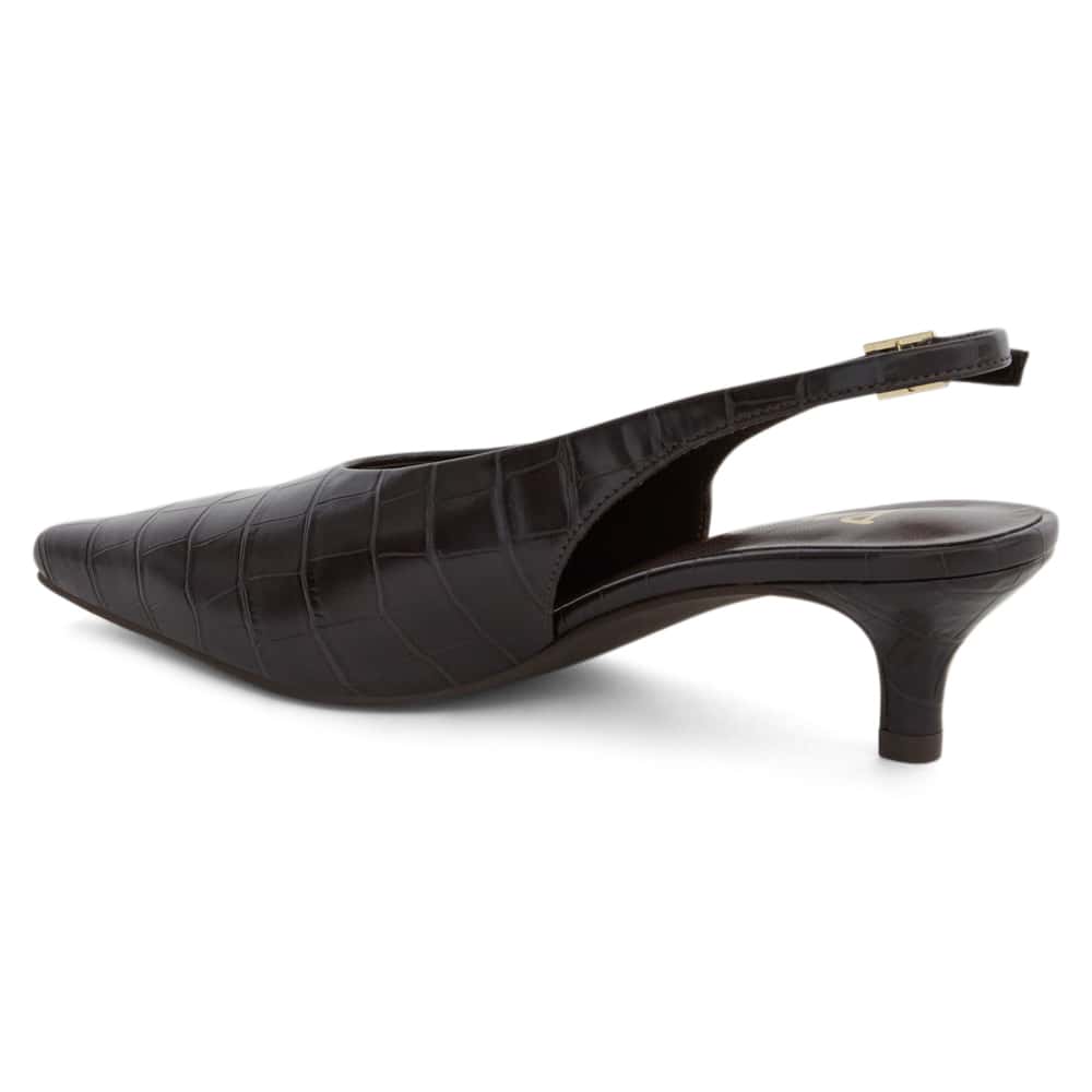 Simone Heel in Chocolate Croc Croc