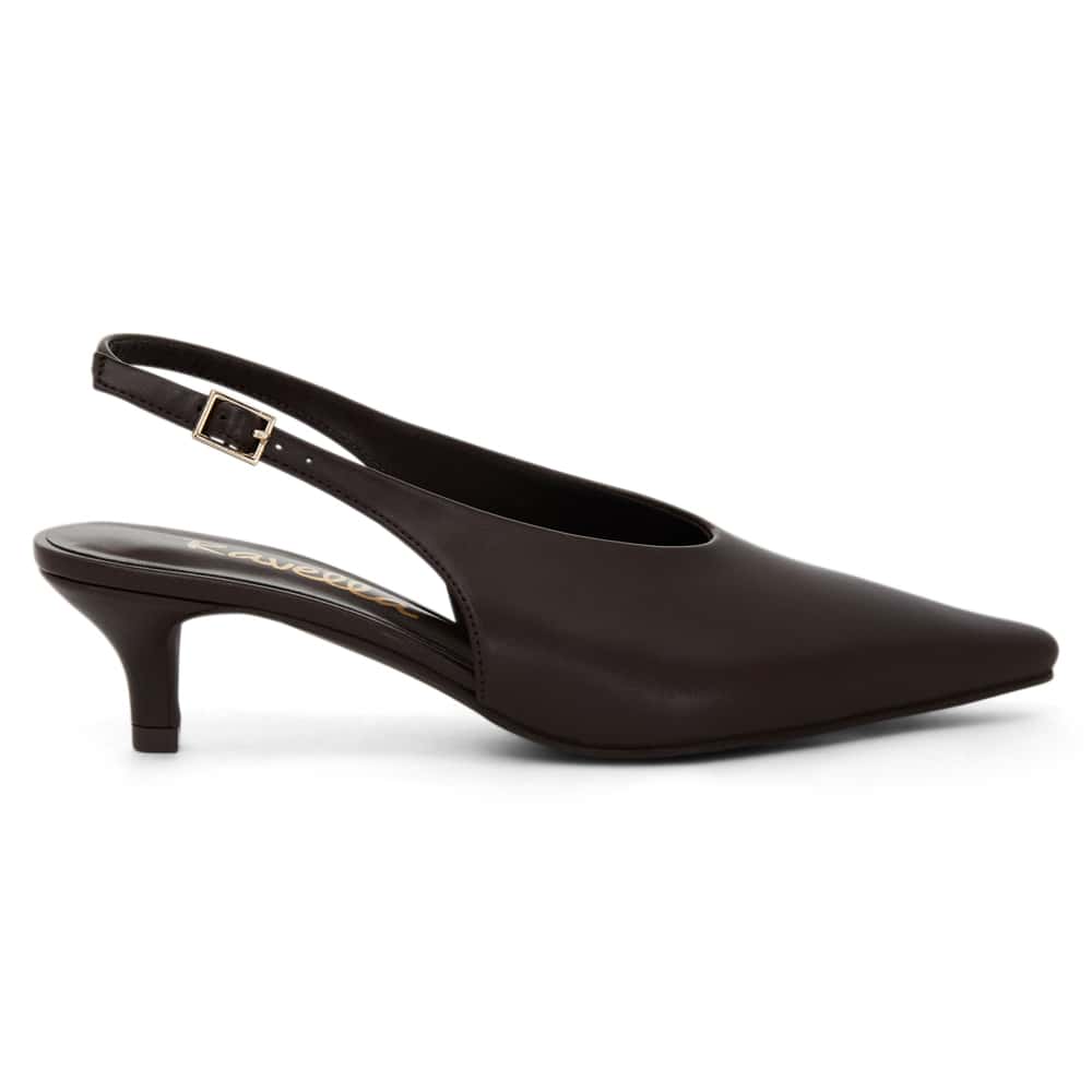 Simone Heel in Chocolate Smooth