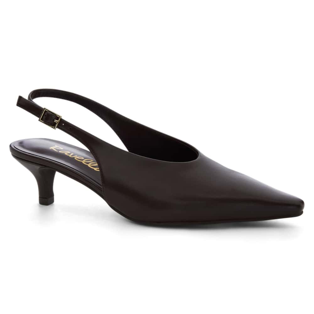 Simone Heel in Chocolate Smooth