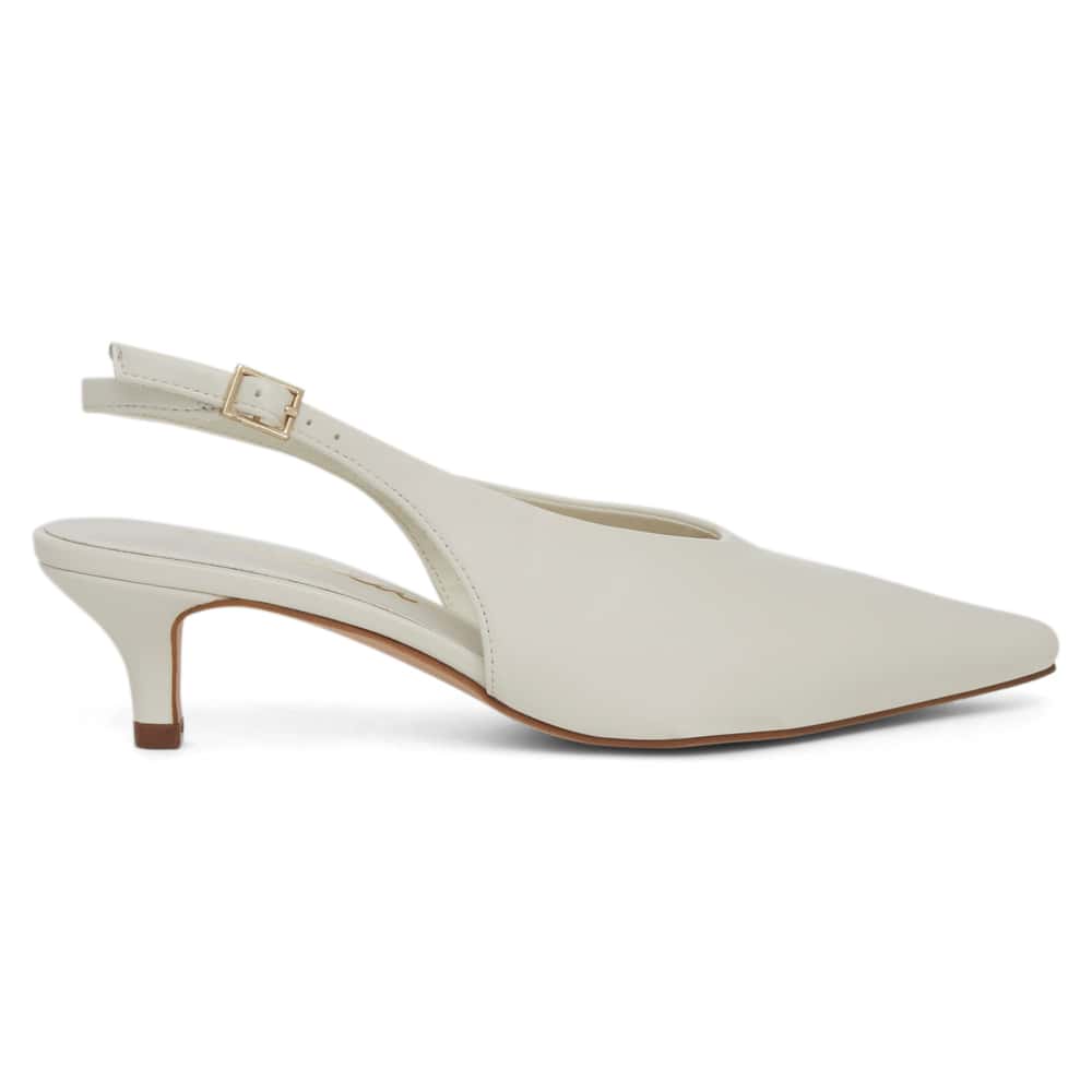 Simone Heel in Ivory Smooth