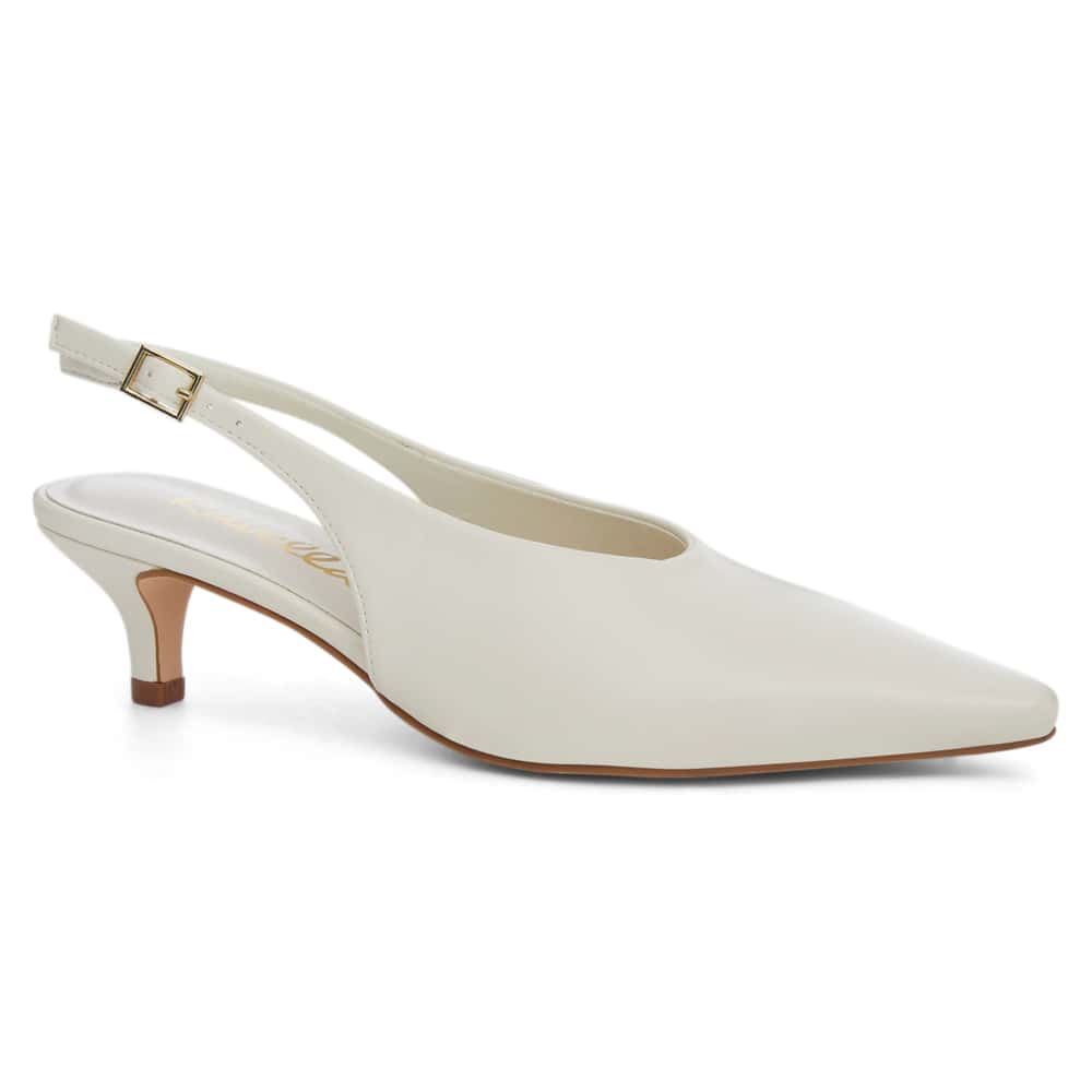 Simone Heel in Ivory Smooth