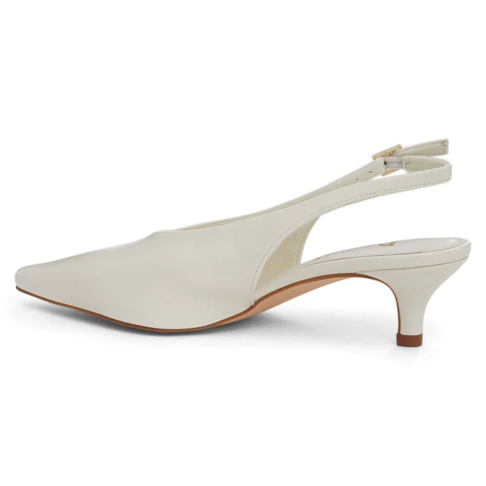 Simone Heel in Ivory Smooth
