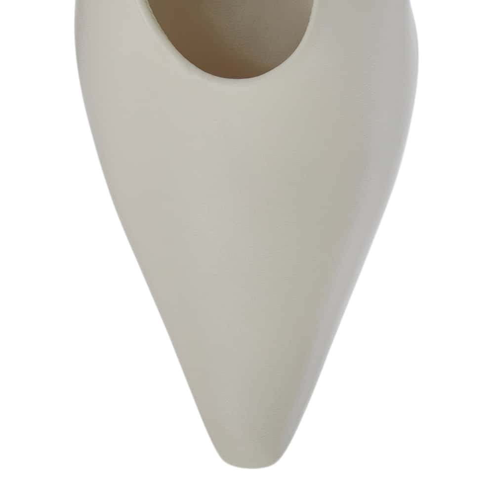 Simone Heel in Ivory Smooth