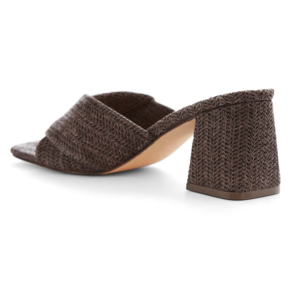 Skye Heel in Chocolate Raffia