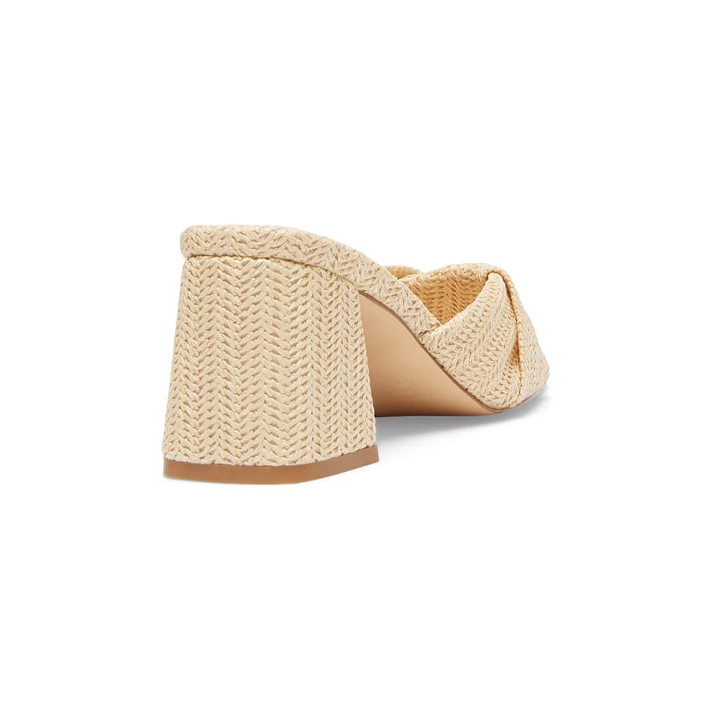 Skye Heel in Natural Raffia