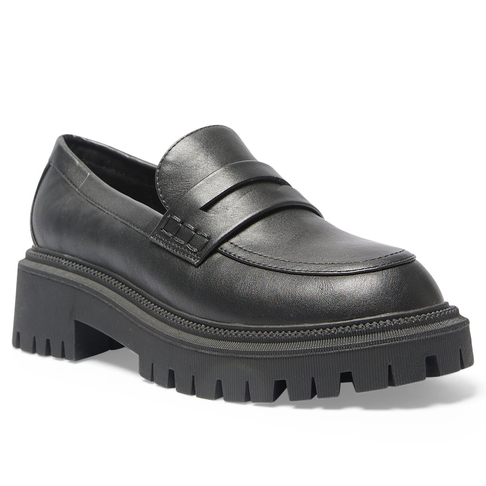 Stetson Loafer in Black Smooth