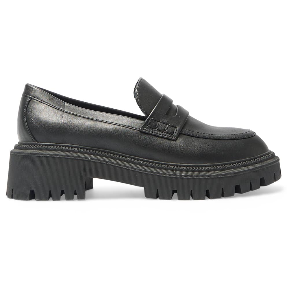 Stetson Loafer in Black Smooth