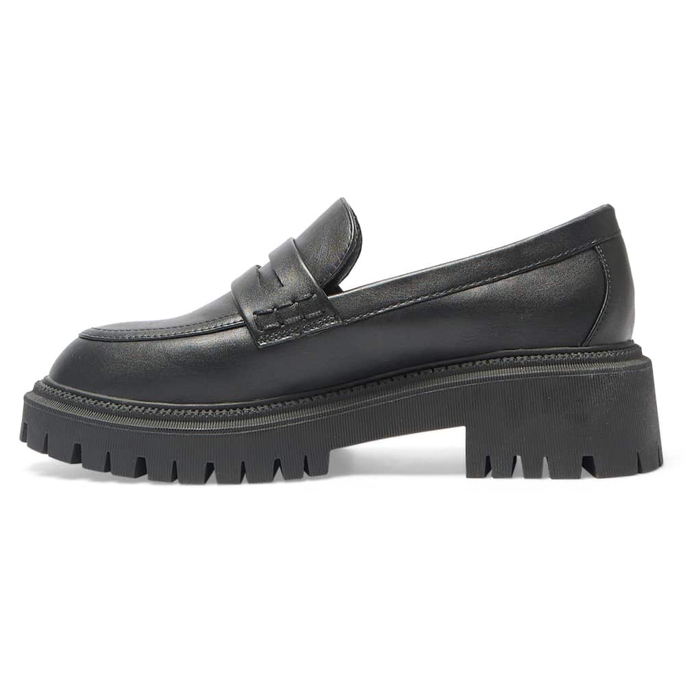 Stetson Loafer in Black Smooth