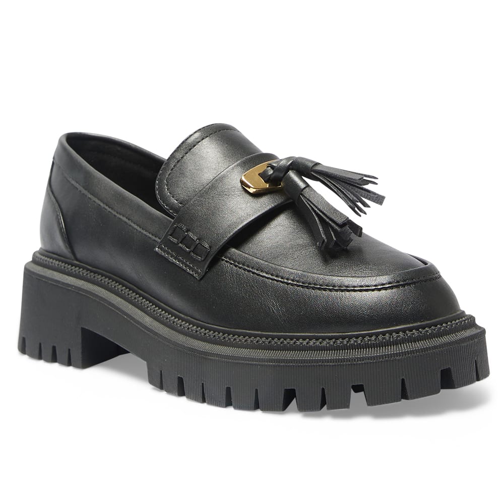 Strike Loafer in Black Smooth