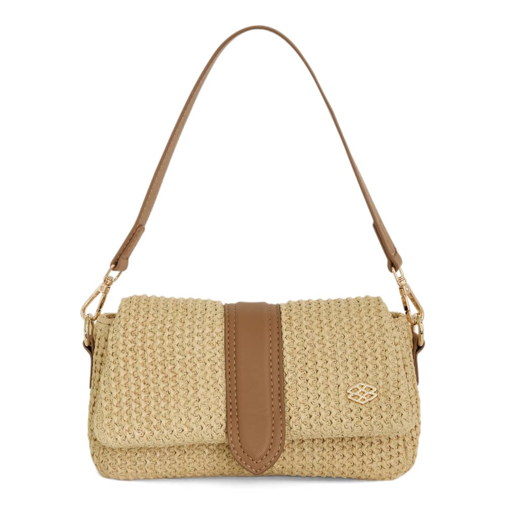 Susan Handbag in Natural Raffia/tan Raffia