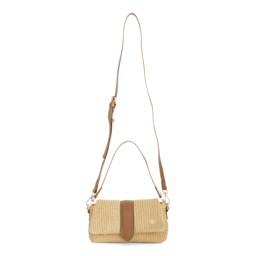 Susan Handbag in Natural Raffia/tan Raffia