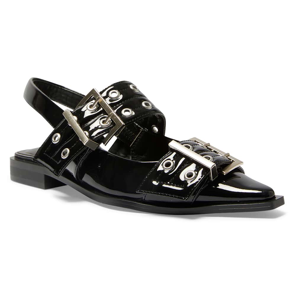 Suzie Ballet Flat in Black Patent