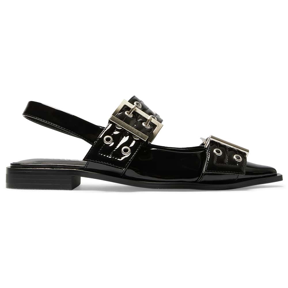 Suzie Ballet Flat in Black Patent