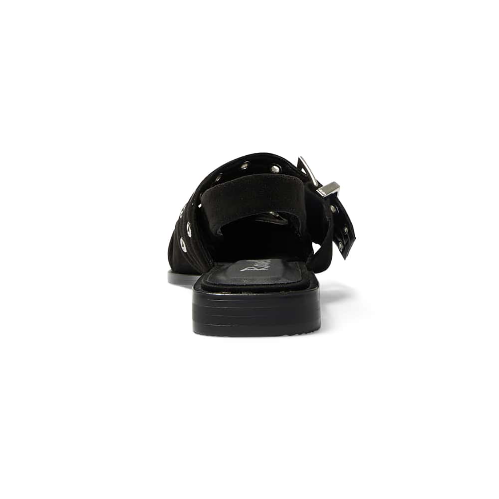 Suzie Ballet Flat in Black Suede