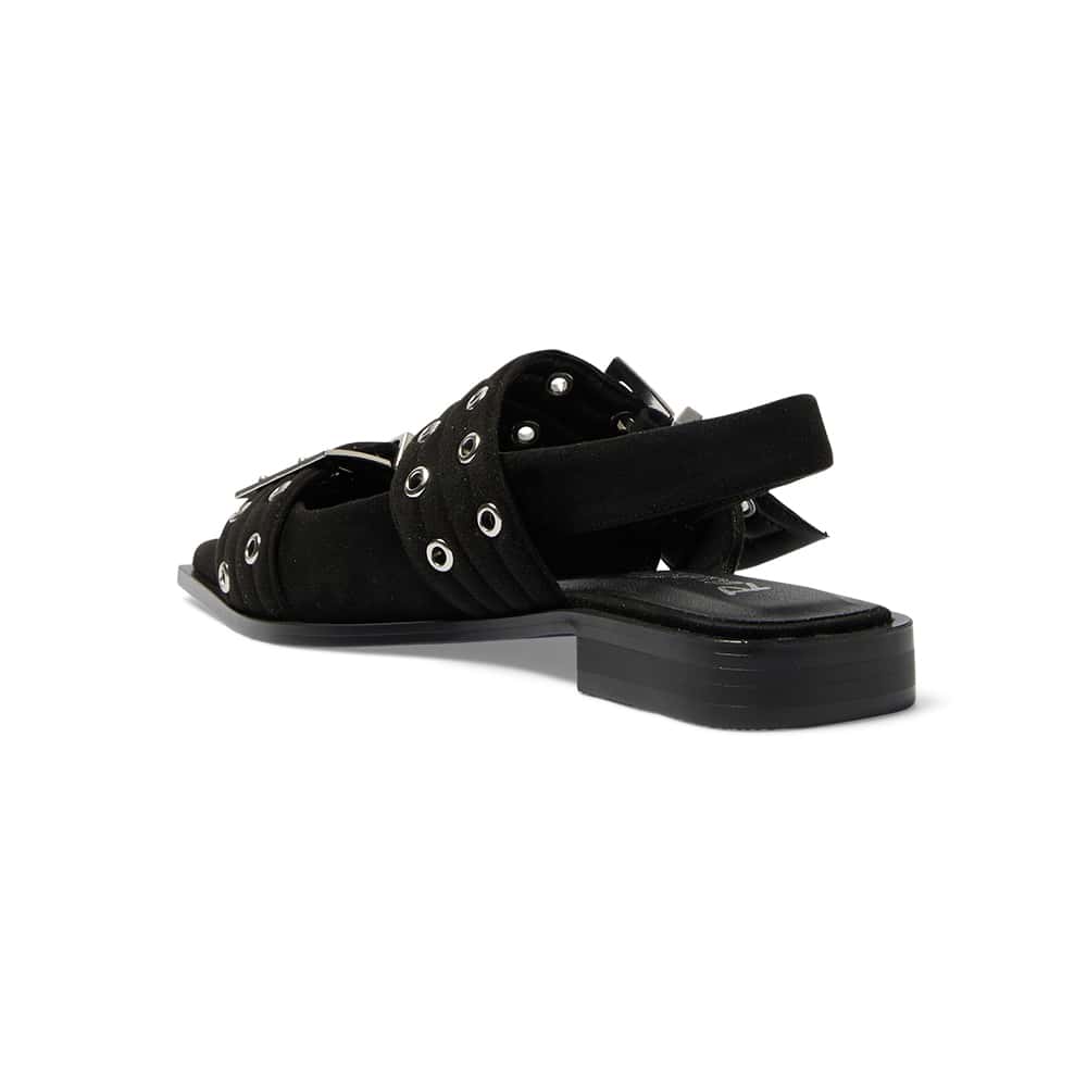 Suzie Ballet Flat in Black Suede