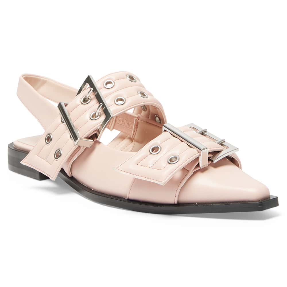Suzie Ballet Flat in Blush Smooth