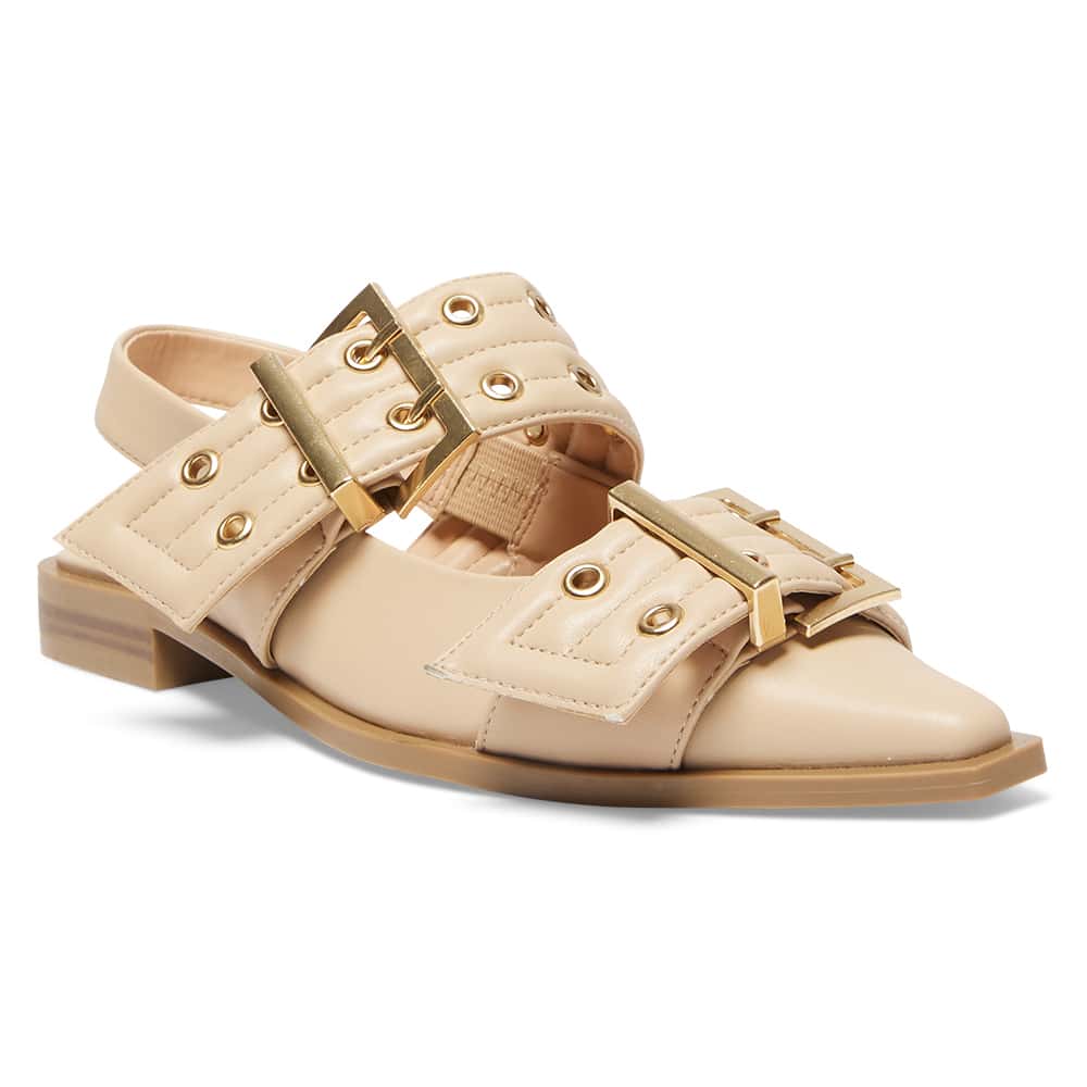Suzie Ballet Flat in Camel Smooth