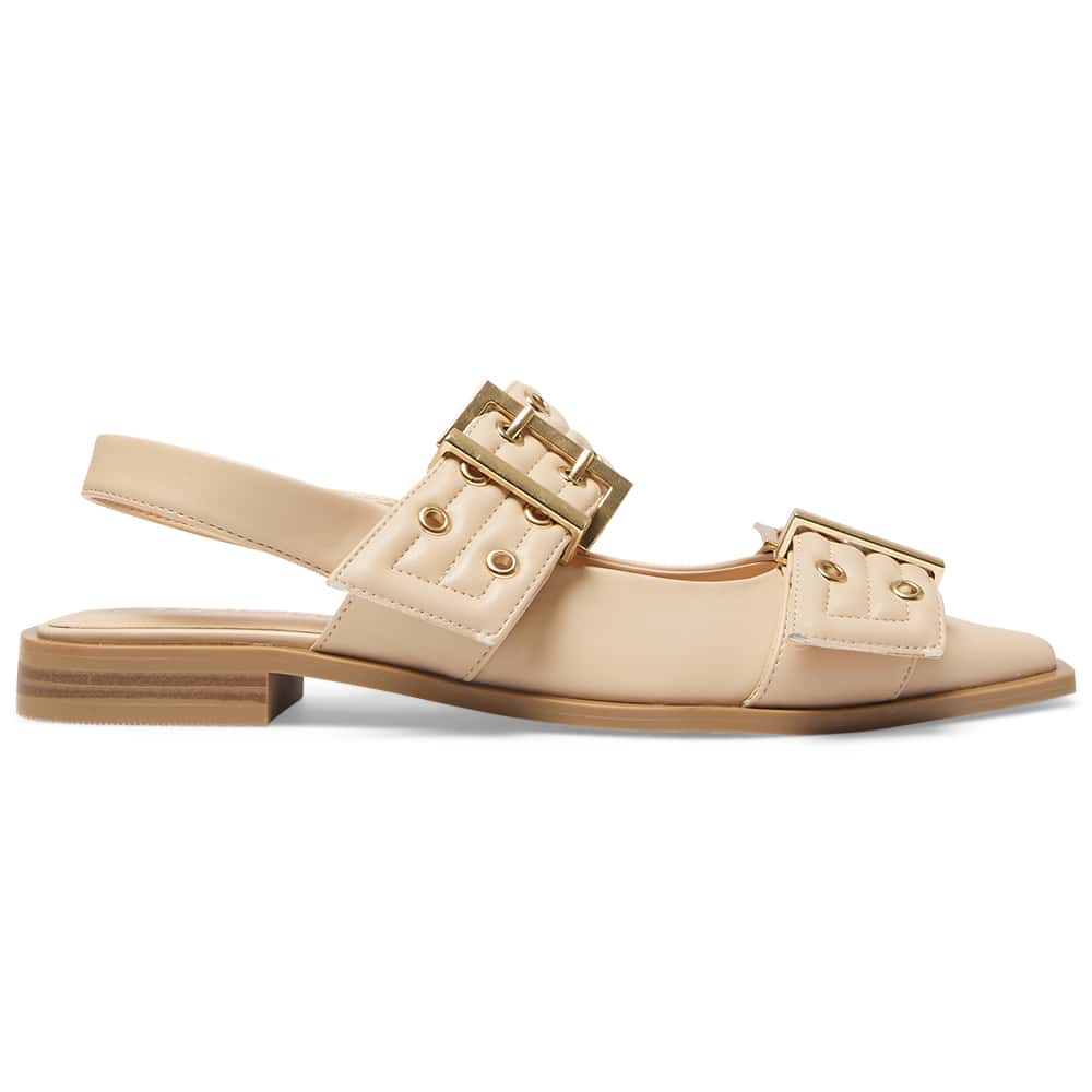 Suzie Ballet Flat in Camel Smooth
