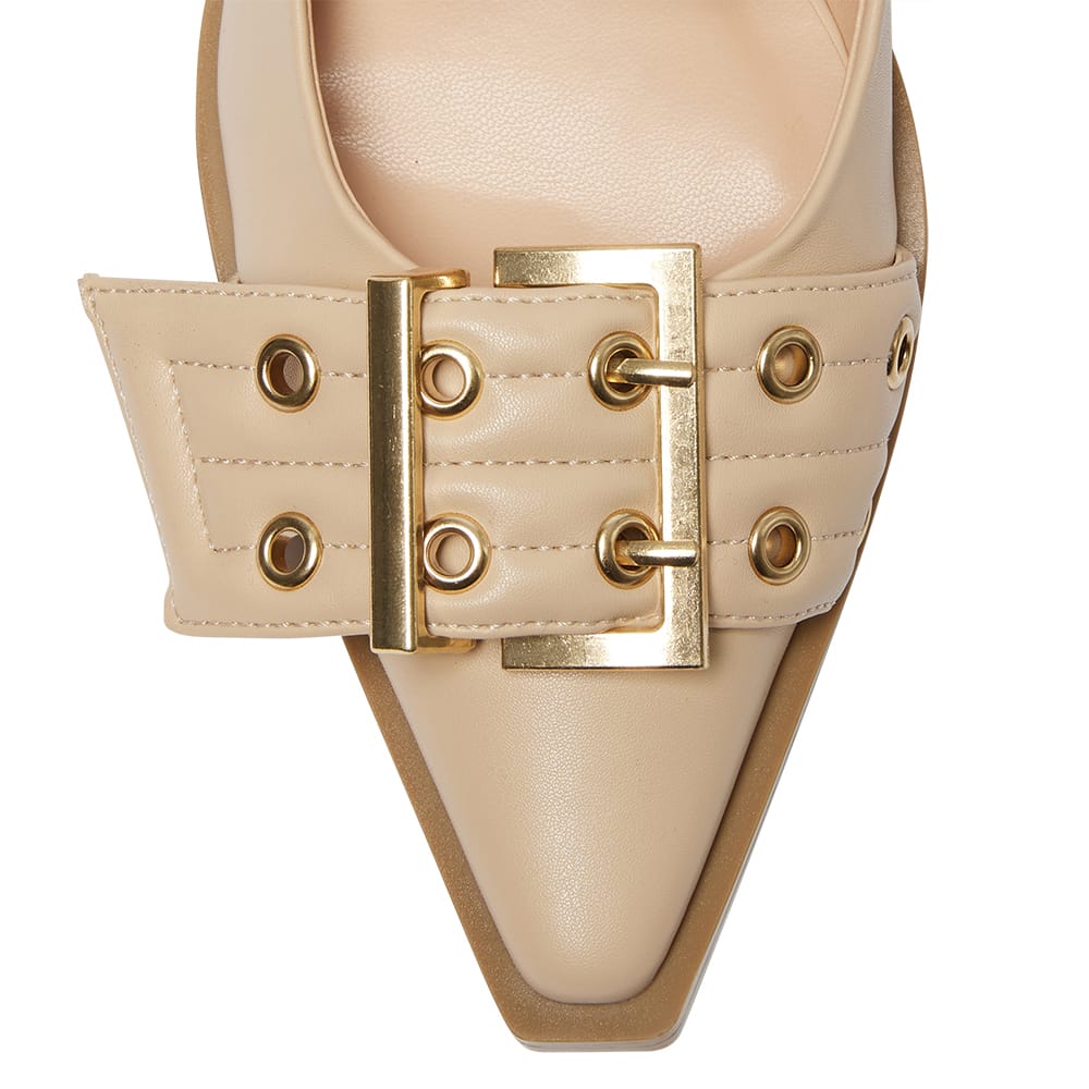 Suzie Ballet Flat in Camel Smooth