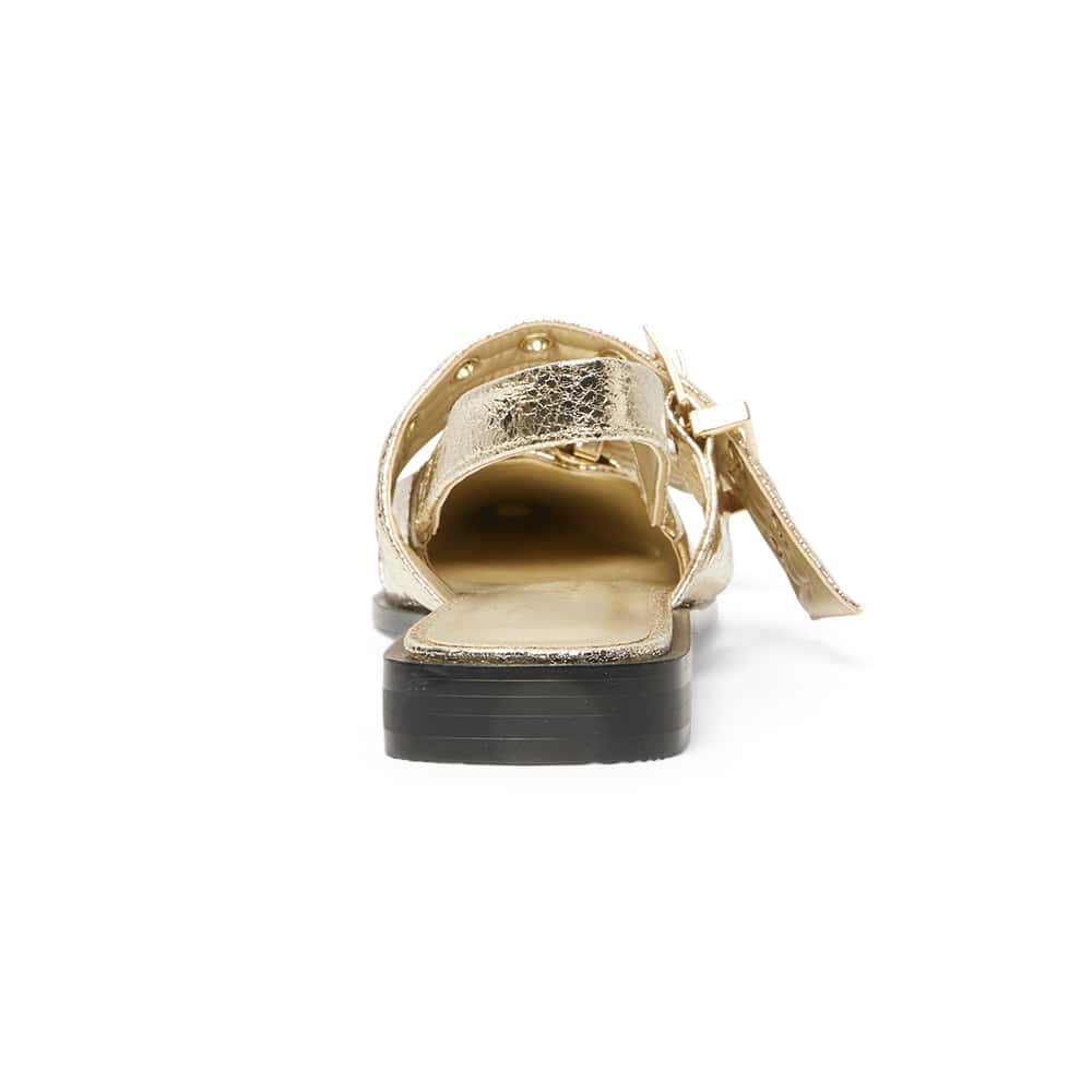 Suzie Flat in Gold Crinkle