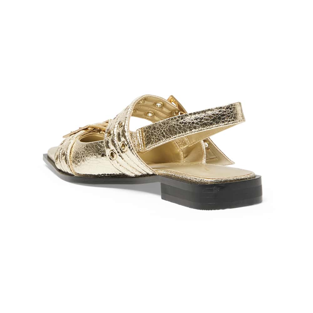 Suzie Flat in Gold Crinkle