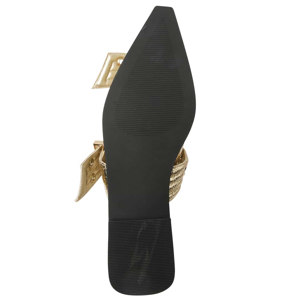 Suzie Flat in Gold Crinkle