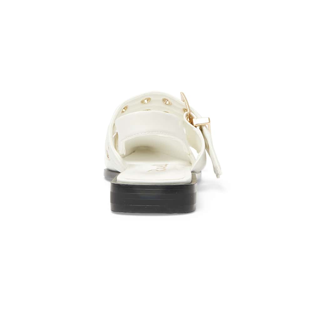 Suzie Ballet Flat in White Suede