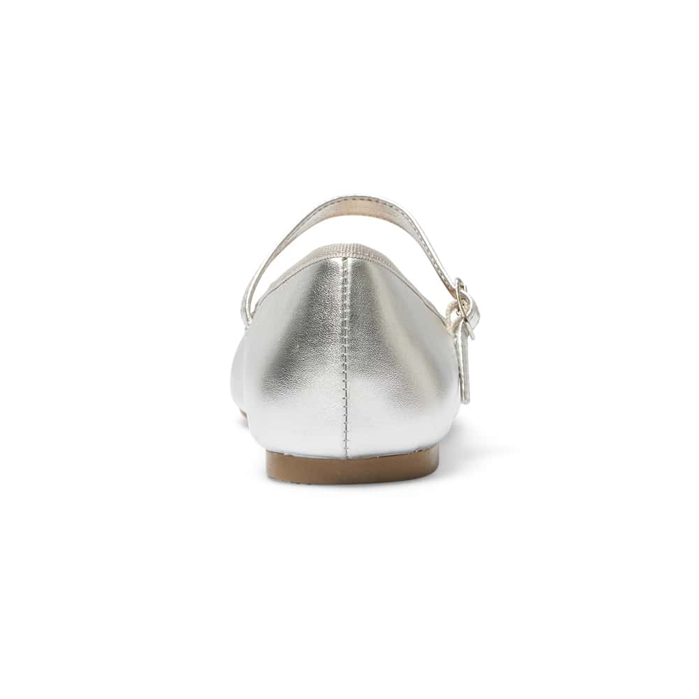 Sweet Ballet Flat in Silver Metallic